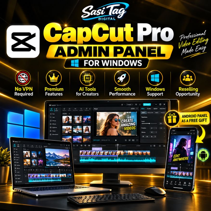 CapCut Pro Admin Panel for Windows 2026